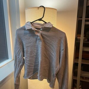 Brandy Melville Gray Button Down Shirt